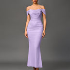 EUNOIA - Elegant Off Shoulder Backless Mermaid Dress