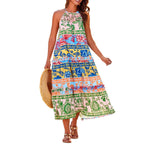 FELICITY – Chic Boho Halter Tiered Maxi Dress