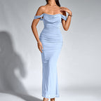 EUNOIA - Elegant Off Shoulder Backless Mermaid Dress