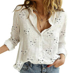 SANDRA – Classic Printed Blouse