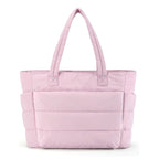 NADINE - Puffy Bubble Tote Bag for Women Quilted Laptop Shoulder Handbag
