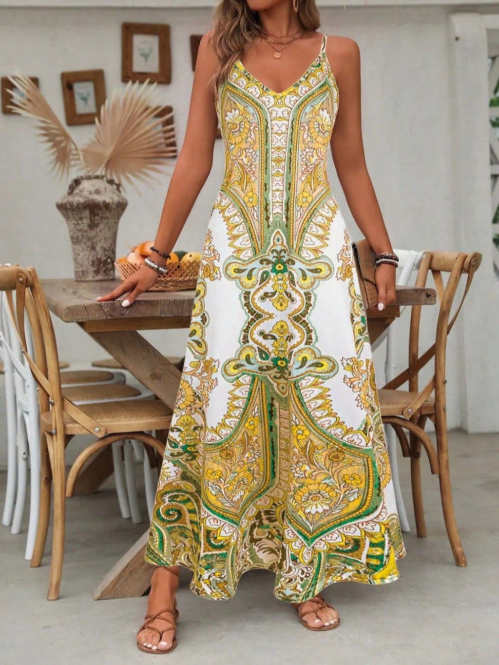 ROSARIO - Chic Summer Sleeveless Strap Maxi Dress