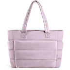 NADINE - Puffy Bubble Tote Bag for Women Quilted Laptop Shoulder Handbag