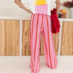 CHARO – Comfy Striped Wide-Leg Lounge Trousers