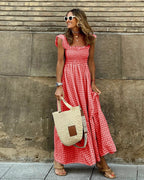 NANCY - Chic Retro Plaid Smocked Dress