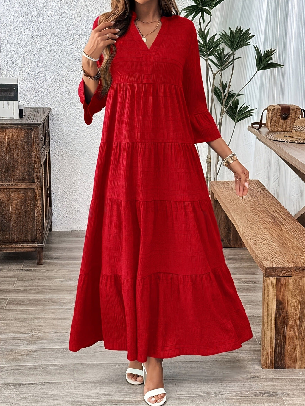 STELLA - Casual V-Neck Summer Maxi Dress