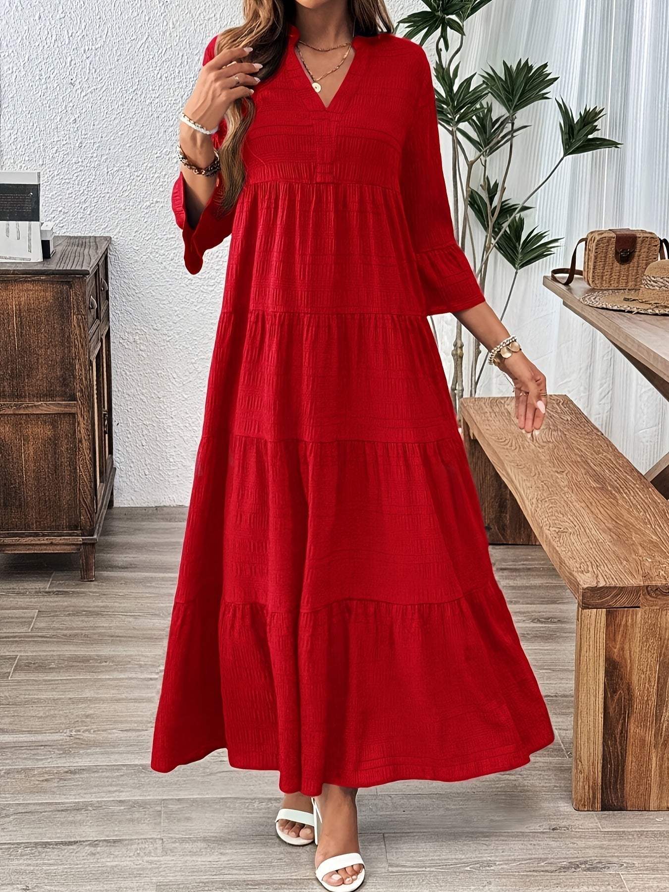STELLA - Casual V-Neck Summer Maxi Dress