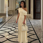 ROSETTA - Elegant One Shoulder Evening Maxi Dress