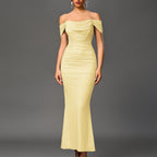EUNOIA - Elegant Off Shoulder Backless Mermaid Dress