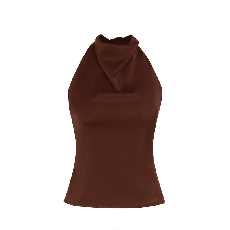 HENYA – Casual Sleeveless Summer Backless Top