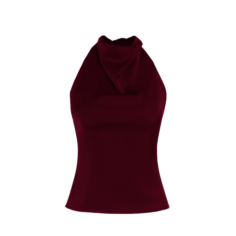 HENYA – Casual Sleeveless Summer Backless Top