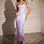 EUNOIA - Elegant Off Shoulder Backless Mermaid Dress