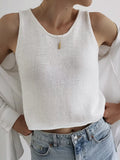 KAREEM - Casual Round Neck Vest Pullover Top