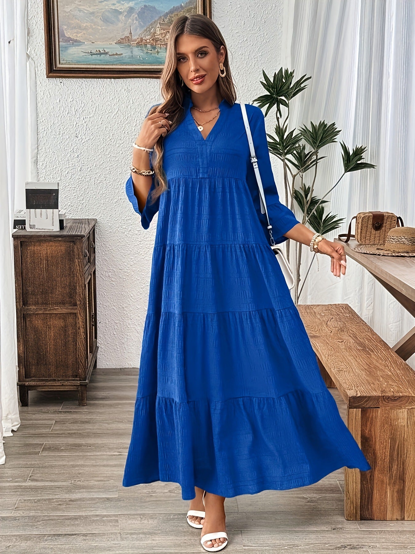 STELLA - Casual V-Neck Summer Maxi Dress