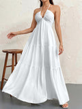 WALO - Casual Loose Fit Sleeveless Summer Maxi Dress