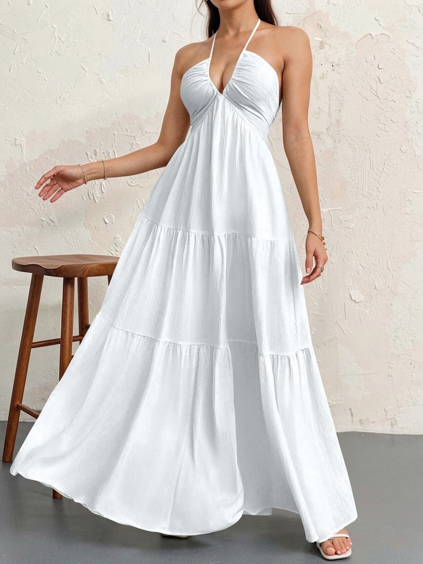 WALO - Casual Loose Fit Sleeveless Summer Maxi Dress