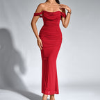EUNOIA - Elegant Off Shoulder Backless Mermaid Dress