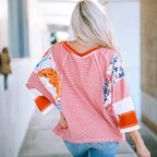 BAILEY – Lightweight Patchwork Batwing Top