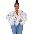 ISALI - Chic Asymmetrical Flounce Sleeve Blouse