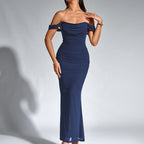 EUNOIA - Elegant Off Shoulder Backless Mermaid Dress
