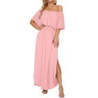 FLORENTINE – Floral Off-Shoulder Ruffle Maxi Dress