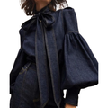 LUCY - Elegant Tie-Neck Casual Long Sleeve Top for Women