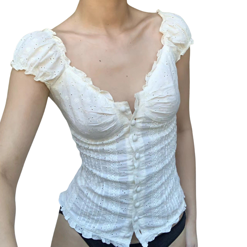 GLACY – Chic Floral Lace Corset Top