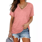 EILY - Classic V-Neck Loose Fit Shirt