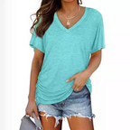 EILY - Classic V-Neck Loose Fit Shirt