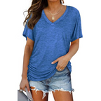 EILY - Classic V-Neck Loose Fit Shirt