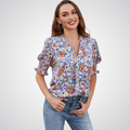 MONICA – Chic V-Neck Blouse