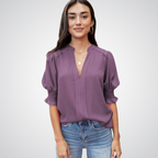 MONICA – Chic V-Neck Blouse