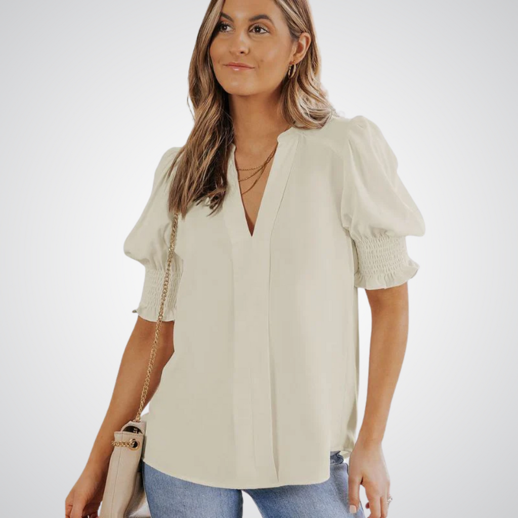 MONICA – Chic V-Neck Blouse