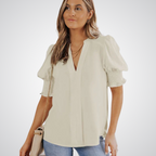 MONICA – Chic V-Neck Blouse