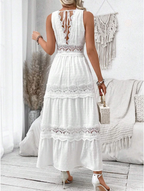MAIKA - Lace V-Neck Dress