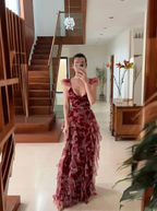 MARIELA – Romantic Floral Ruffle Maxi Dress