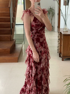 MARIELA – Romantic Floral Ruffle Maxi Dress