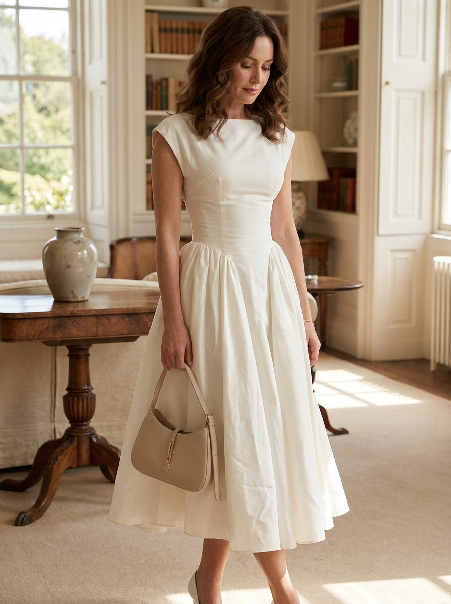 LENNORA – Sleek Open-Back Maxi Dress