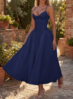 GENEVRE – Sleeveless Waist-Cinched Maxi Dress