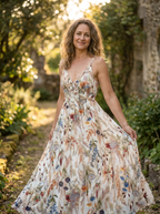 WREN – Boho Floral Spaghetti Strap Dress