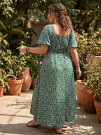SERENE – Elegant Plus Size Tie Front Floral Dress