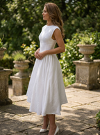 CLARISSA – Chic Bardot Backless Maxi Dress