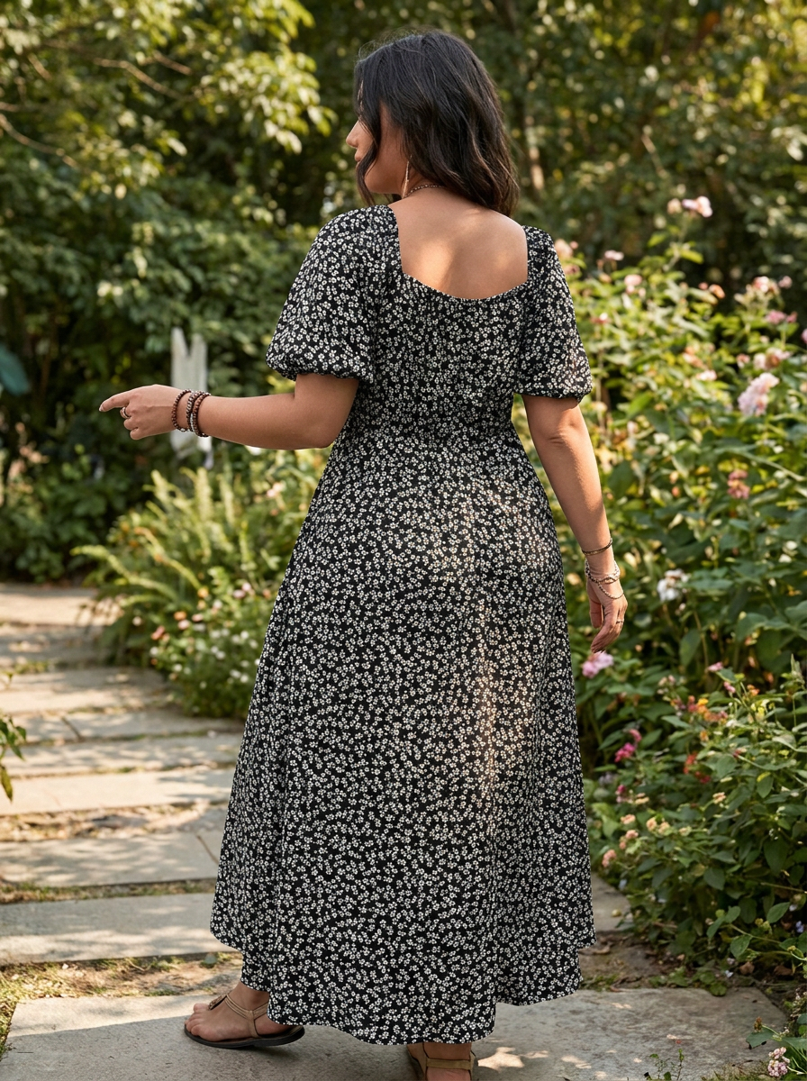 SANDRA – Trendy Plus Size Floral Print Dress