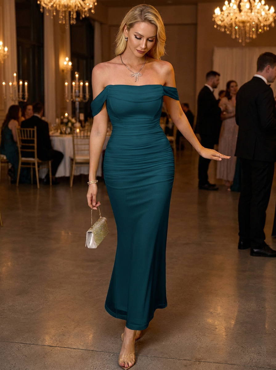 PRIMROSE – Stylish One-Shoulder Corset Mesh Dress