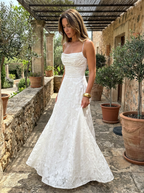 XENIA - Elegant Backless Lace Long Dress Fitted Design for Special Occasions & Parties
