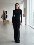 BETTY - Classy Ruched Long Sleeve Mock Bodycon Maxi Dress