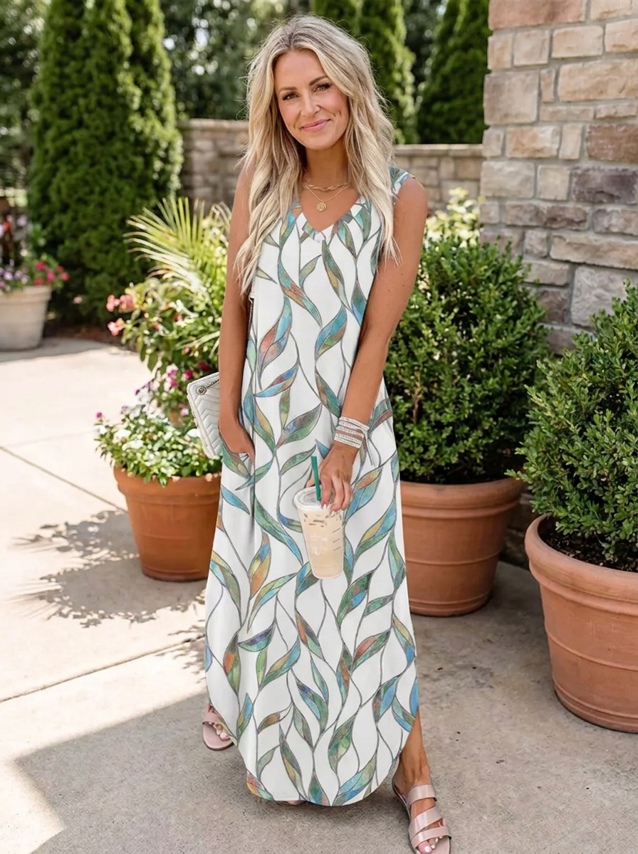 SOLANGE – Breezy Floral Pocket Maxi Dress