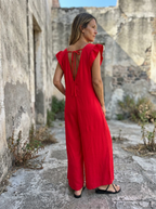 CASSANDRA - Trendy V-Neck Jumpsuit