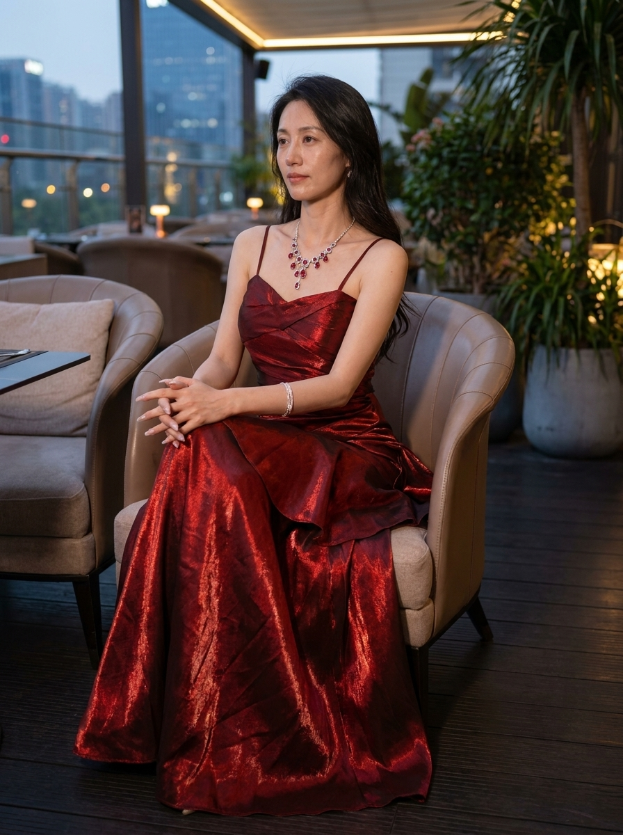 VIANNE - Glamorous Ruffled Maxi Dress