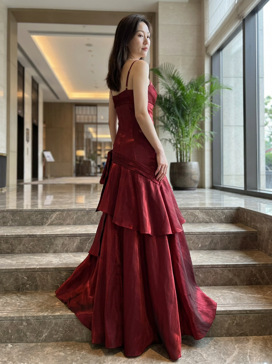 VIANNE - Glamorous Ruffled Maxi Dress